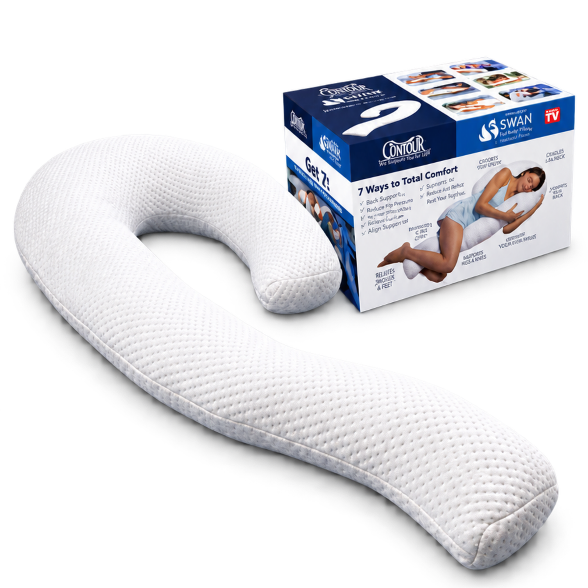 Contour Swan Pillow