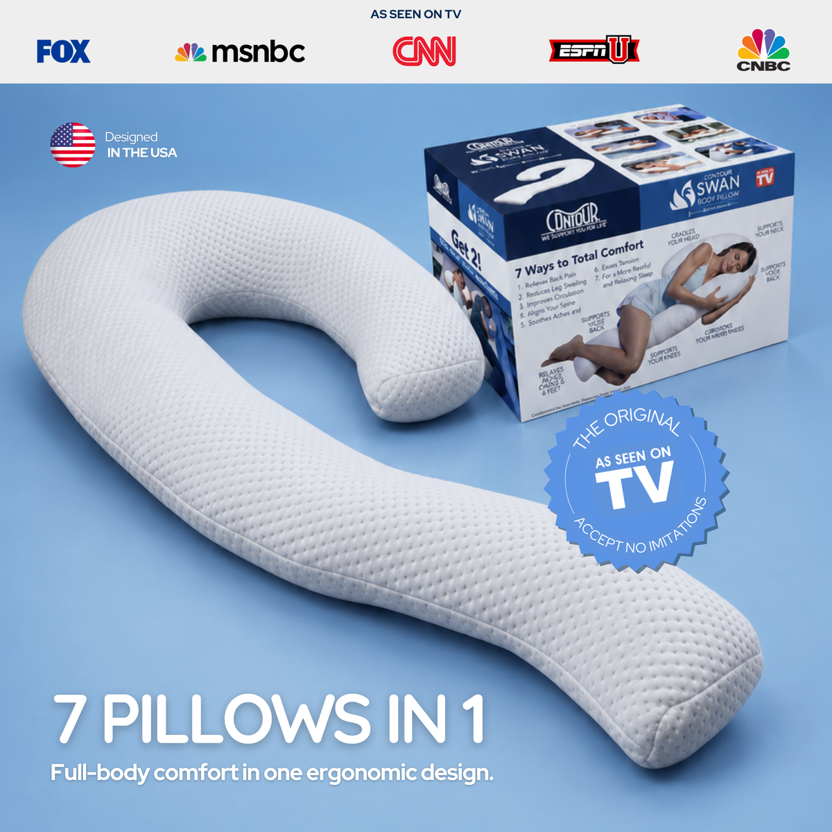 Contour Swan Pillow