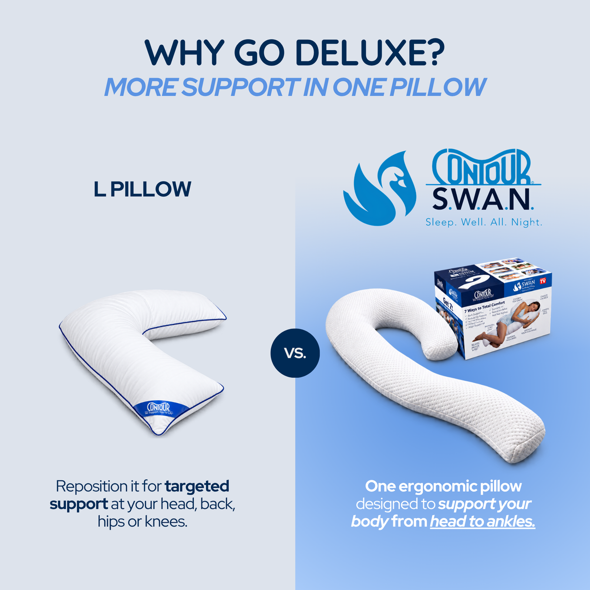 Contour Swan Pillow