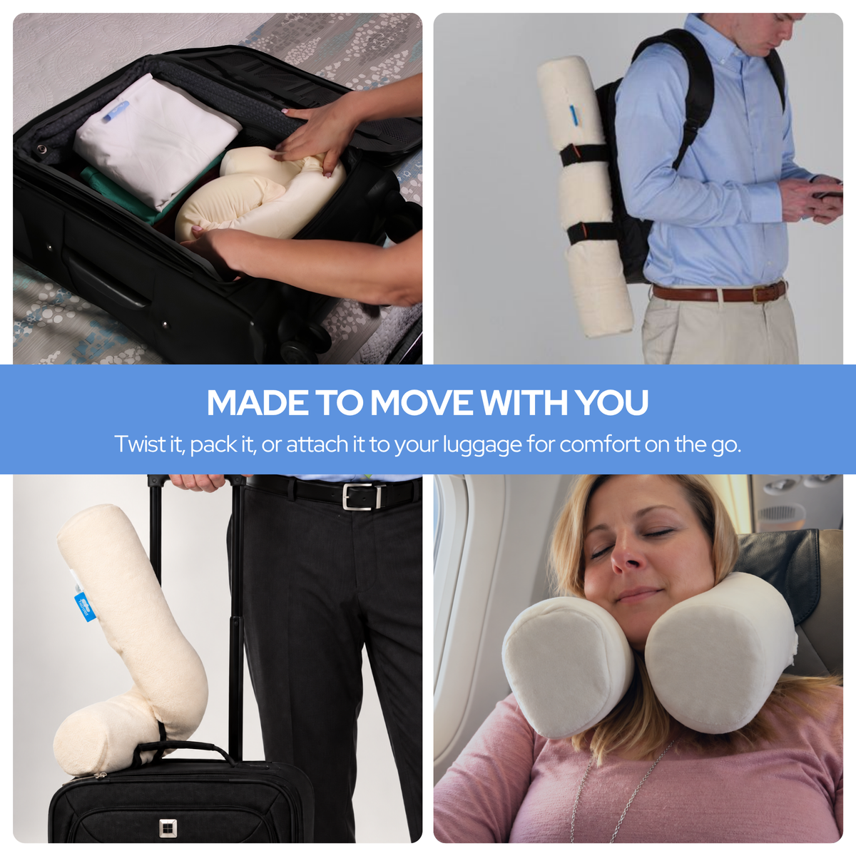 Contour Twist Pillow – Flexible Neck, Body & Travel Support