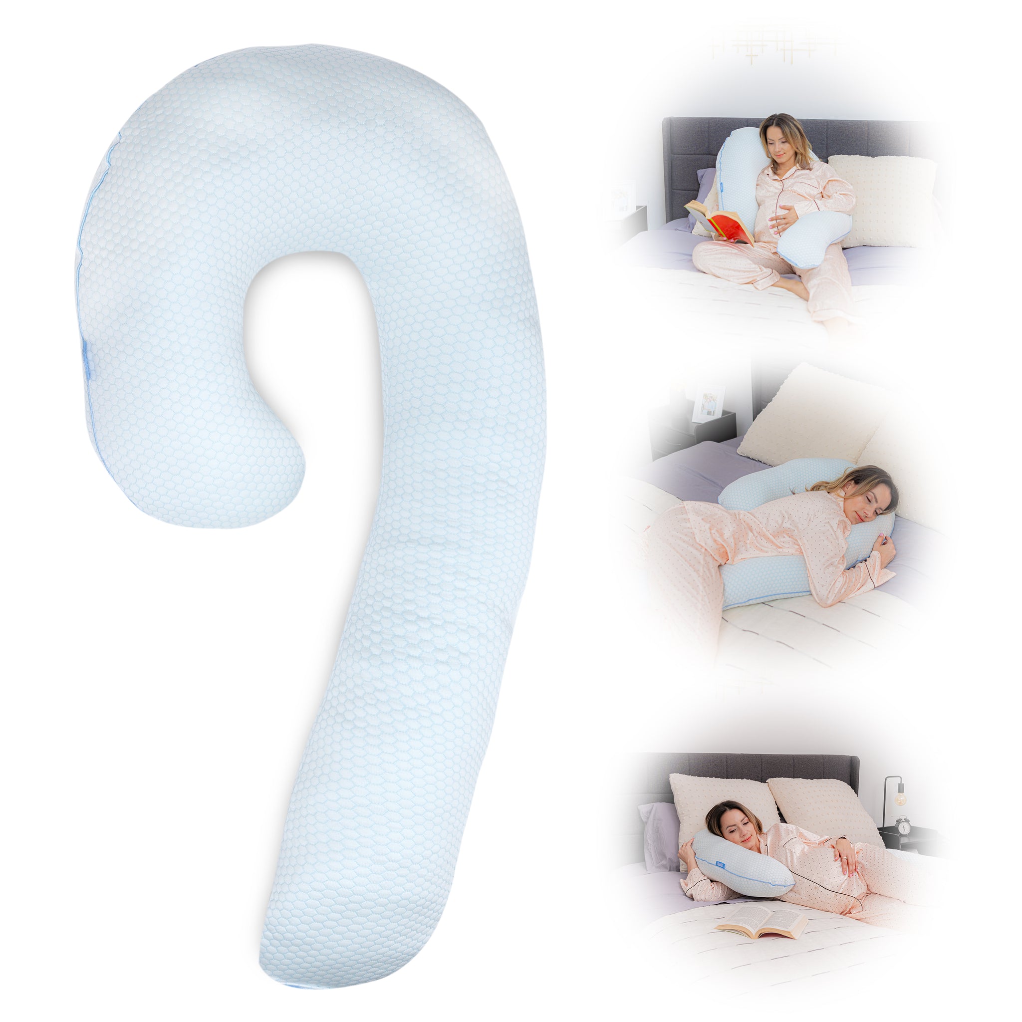 Contour Swan Pillow, Cool XL