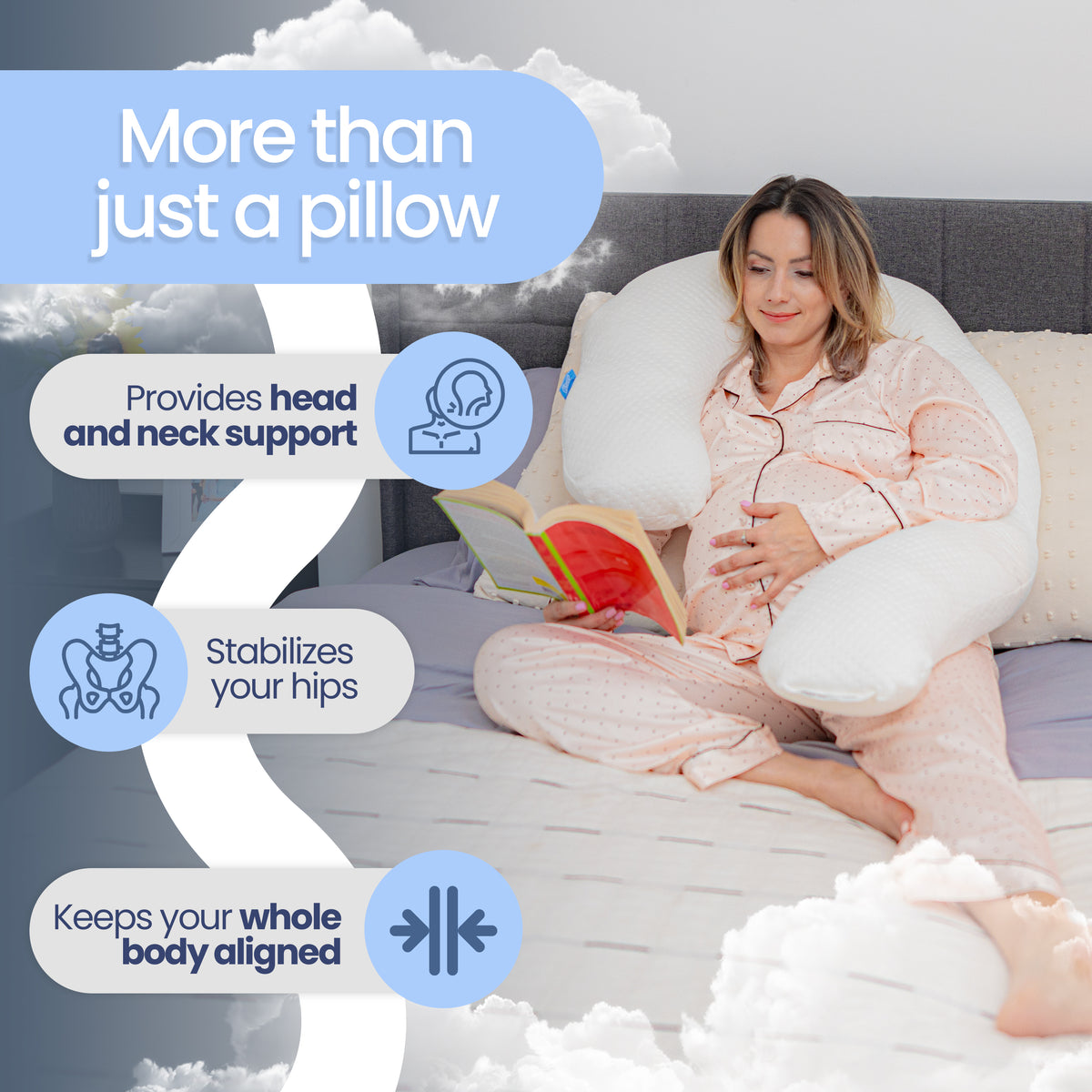 Contour Macaroni L Shaped Pillow