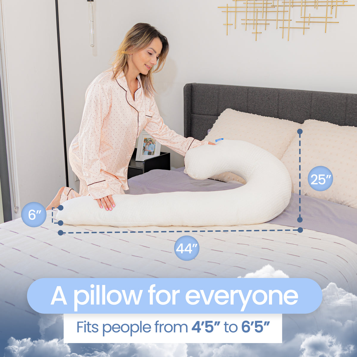 Contour Macaroni L Shaped Pillow