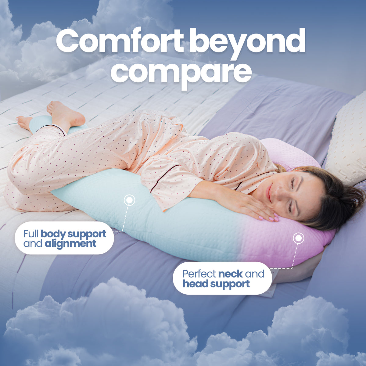 Contour Macaroni L Shaped Pillow
