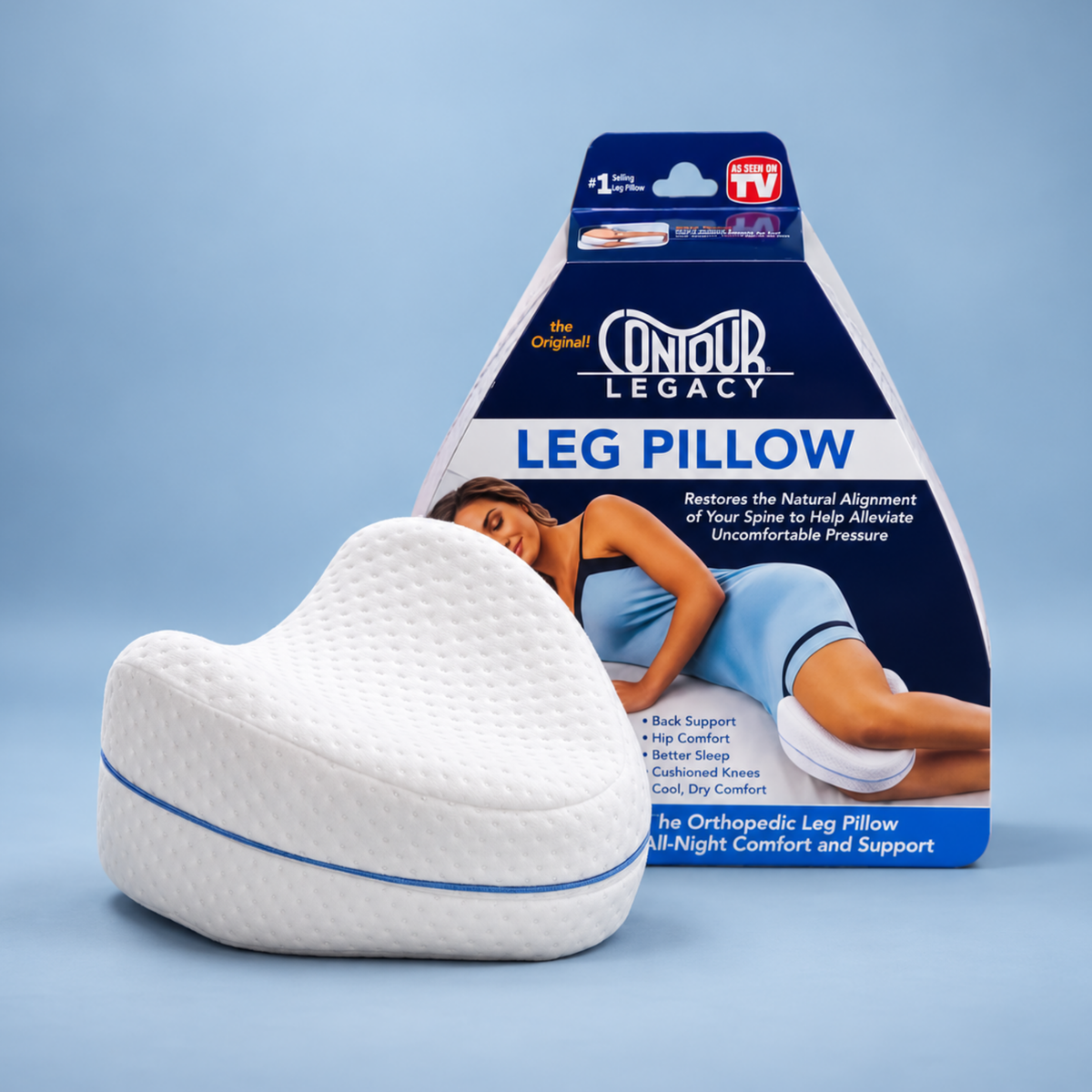 Contour Legacy Leg Pillow with ergonomic contoured design